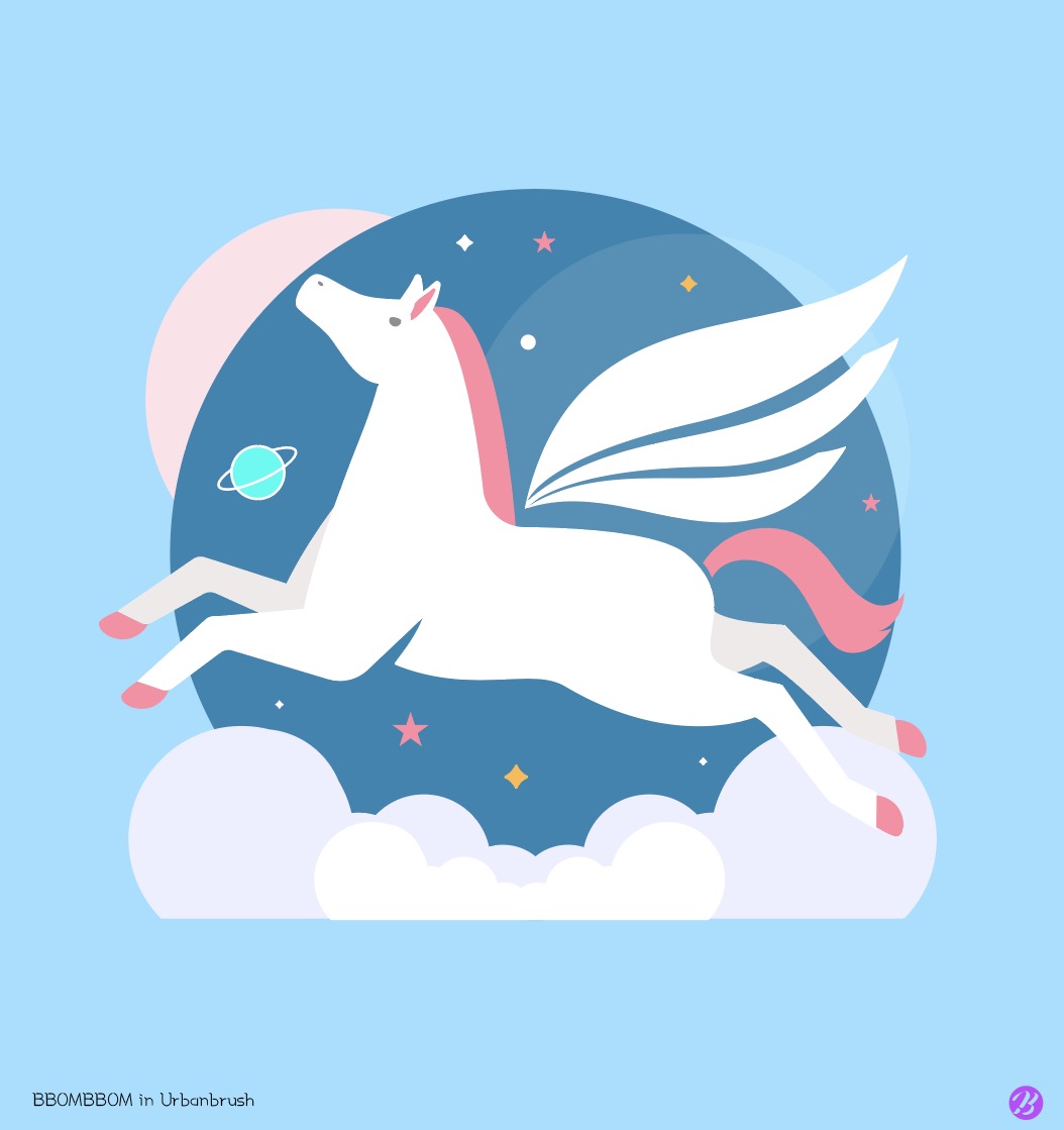 Download the fairy tale unicorn illustration