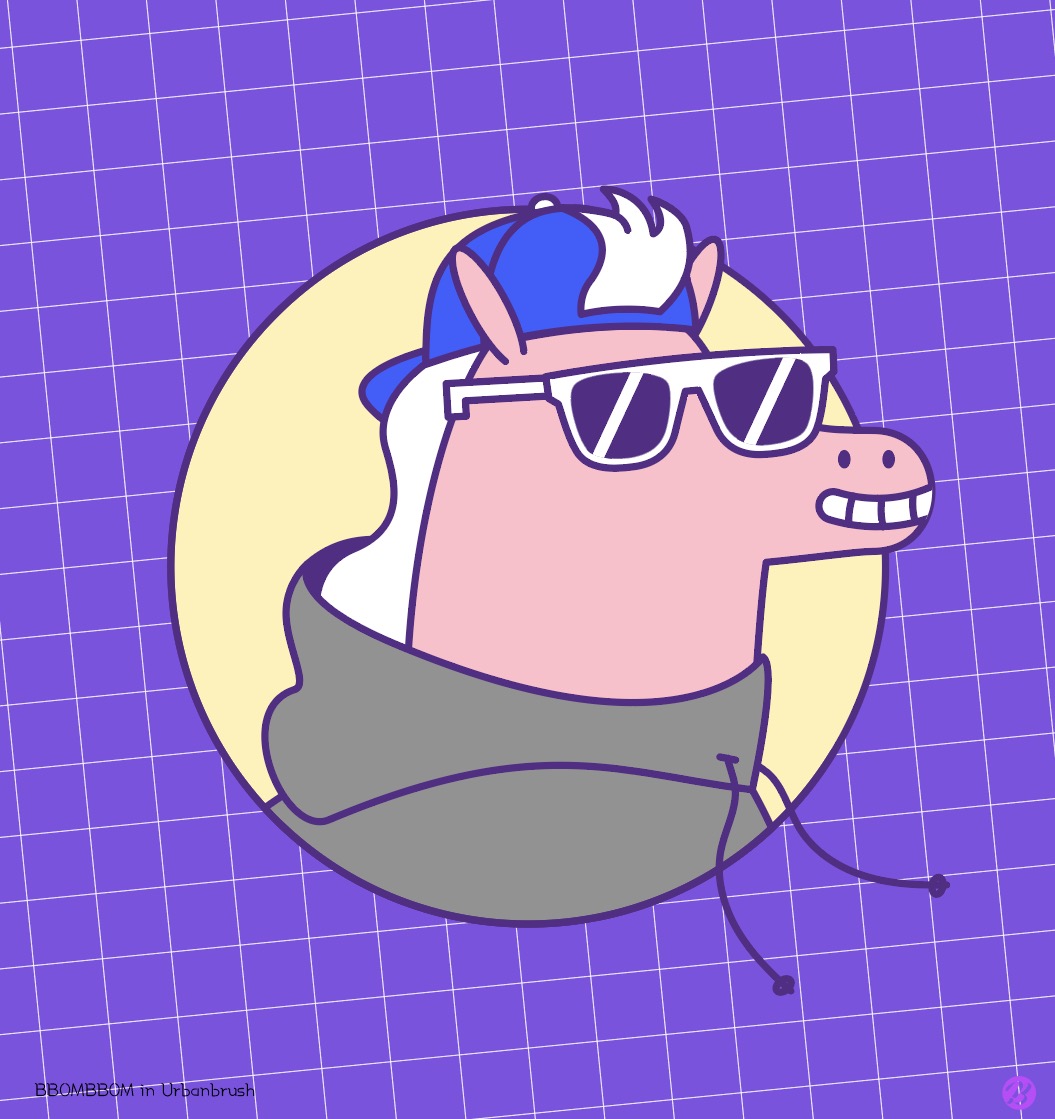 힙한 말 캐릭터