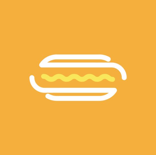 심플한 핫도그 로고