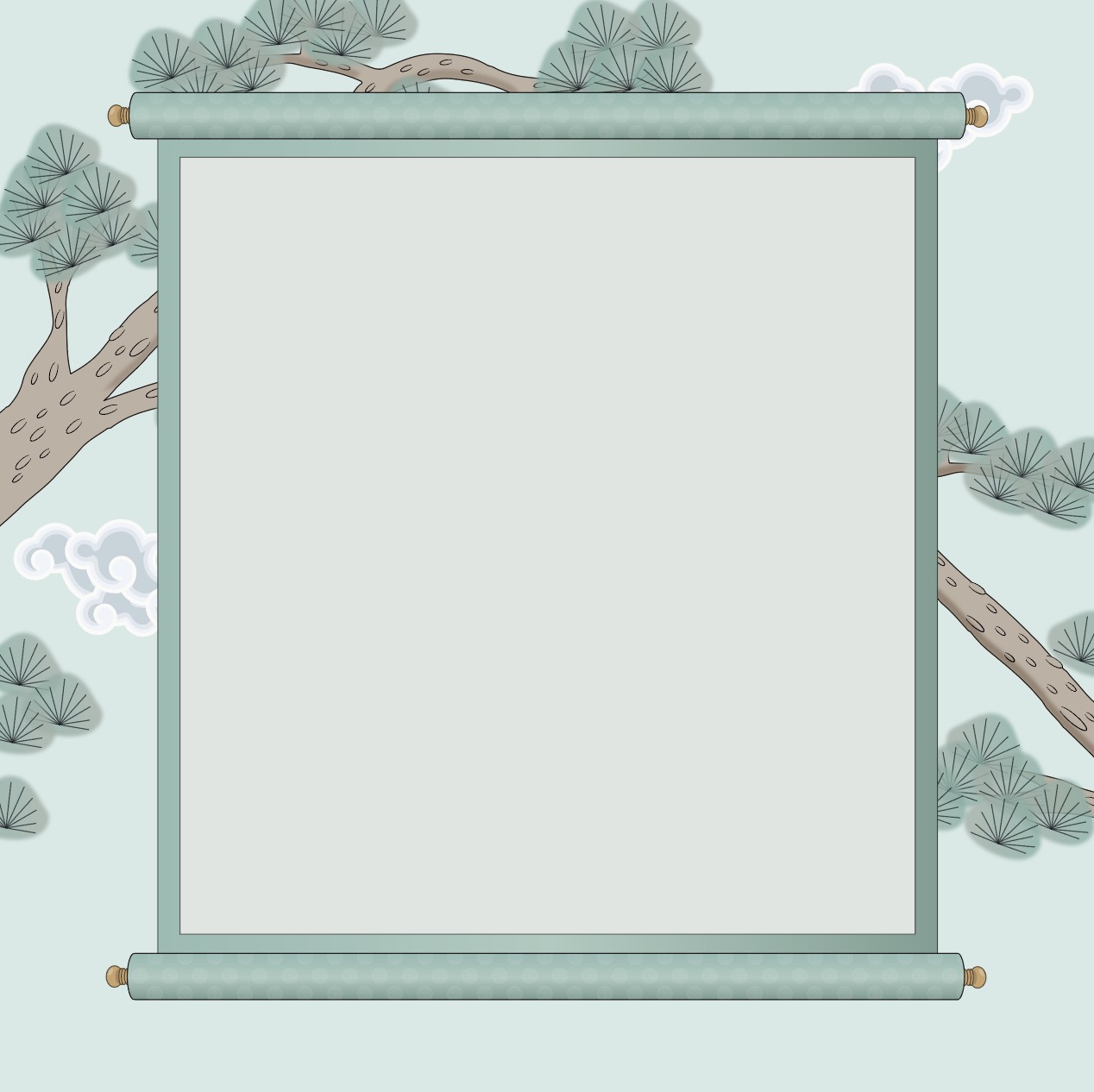 전통 두루마리 배경