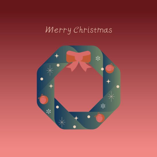 크리스마스 화환 카드