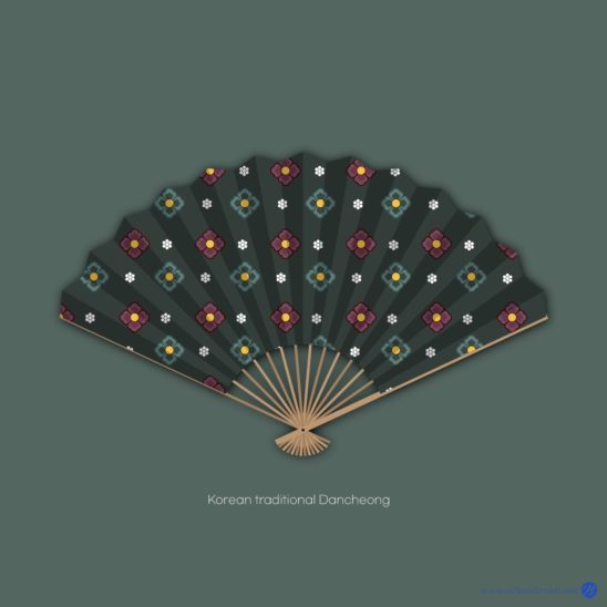 단청 부채 한국 전통 다운로드 할 수 있는 ai 벡터 이미지입니다- 어반브러시
