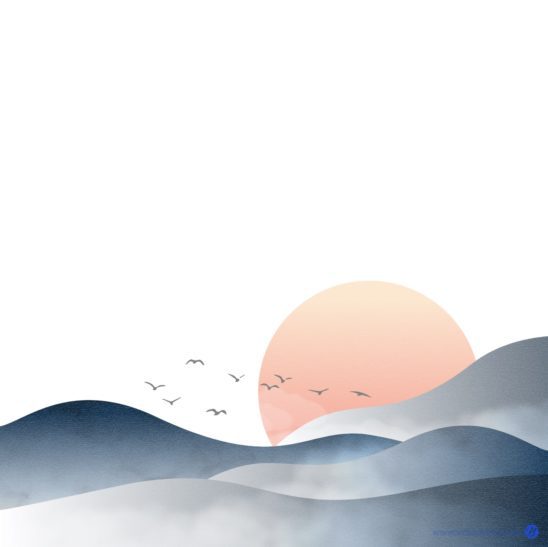 일출 해맞이 배경 일러스트 다운로드 할 수 있는 ai 벡터 이미지입니다- 어반브러시