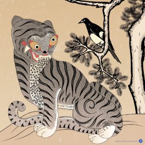 호작도 한국화 복원 일러스트 다운로드 할 수 있는 ai 벡터 이미지입니다- 어반브러시
