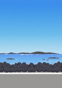 제주도 바다 해변 풍경 다운로드 할 수 있는 ai 벡터 이미지입니다- 어반브러시