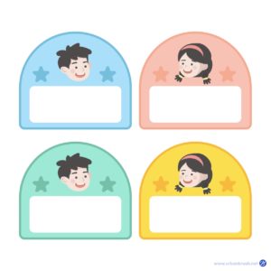 어린이 명찰 일러스트 백터 다운로드 할 수 있는 ai 벡터 이미지입니다- 어반브러시