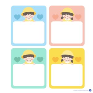 유치원 어린이집 명찰 일러스트 다운로드 할 수 있는 ai 벡터 이미지입니다- 어반브러시