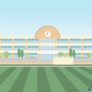 학교 풍경 일러스트 백터 다운로드 할 수 있는 ai 벡터 이미지입니다- 어반브러시