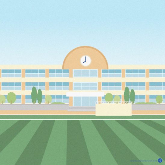 학교 풍경 일러스트 백터 다운로드 할 수 있는 ai 벡터 이미지입니다- 어반브러시