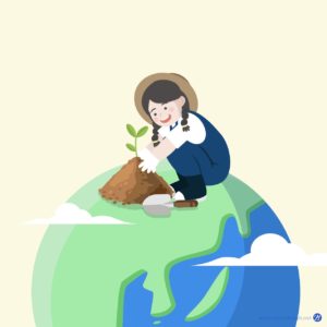 지구의날 어린이 일러스트 백터 다운로드 할 수 있는 ai 벡터 이미지입니다- 어반브러시