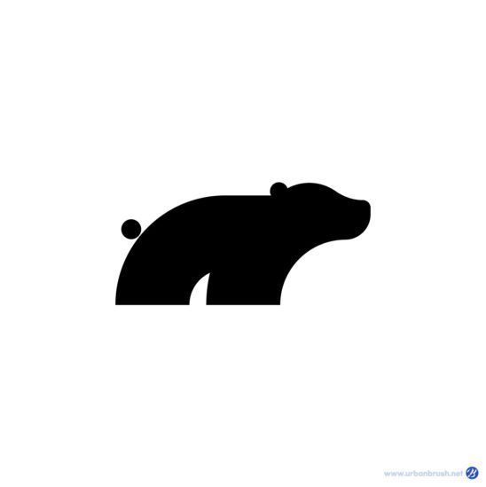 곰 북극곰 실루엣 로고 다운로드 할 수 있는 ai 벡터 이미지입니다- 어반브러시