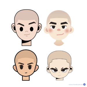 대머리 빡빡이 캐릭터 얼굴 다운로드 할 수 있는 ai 벡터 이미지입니다- 어반브러시