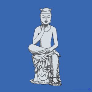 반가사유상 일러스트 회색 벡터 다운로드 할 수 있는 ai 벡터 이미지입니다- 어반브러시