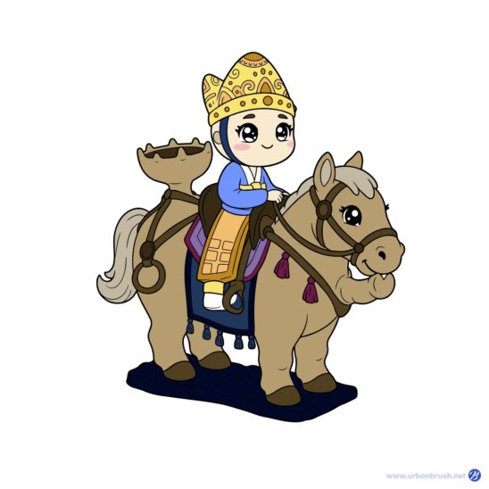 경주 기마인물형토기 캐릭터 디자인 다운로드 할 수 있는 ai 벡터 이미지입니다- 어반브러시