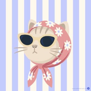 귀여운 고양이 캐릭터 두건 다운로드 할 수 있는 ai 벡터 이미지입니다- 어반브러시