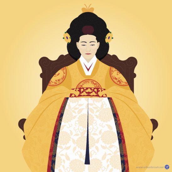 명성황후 초상화 일러스트 벡터 다운로드 할 수 있는 ai 벡터 이미지입니다- 어반브러시