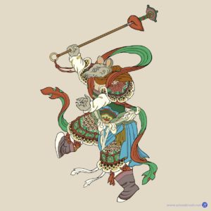 십이지신 쥐신 탱화 일러스트 다운로드 할 수 있는 ai 벡터 이미지입니다- 어반브러시