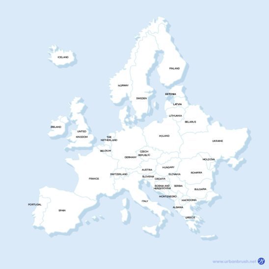 유럽 지도 EU 일러스트 다운로드 할 수 있는 ai 벡터 이미지입니다- 어반브러시