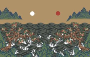 일월반도도 고화질 디지털 복원 다운로드 할 수 있는 ai 벡터 이미지입니다- 어반브러시