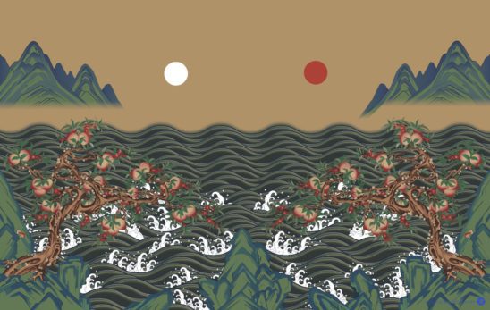 일월반도도 고화질 디지털 복원 다운로드 할 수 있는 ai 벡터 이미지입니다- 어반브러시