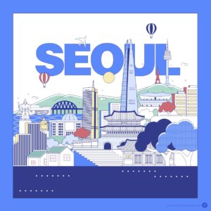 대한민국 서울 풍경 일러스트 다운로드 할 수 있는 ai 벡터 이미지입니다- 어반브러시
