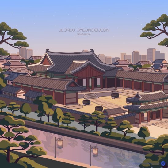 전주 경기전 일러스트 벡터 다운로드 할 수 있는 ai 벡터 이미지입니다- 어반브러시