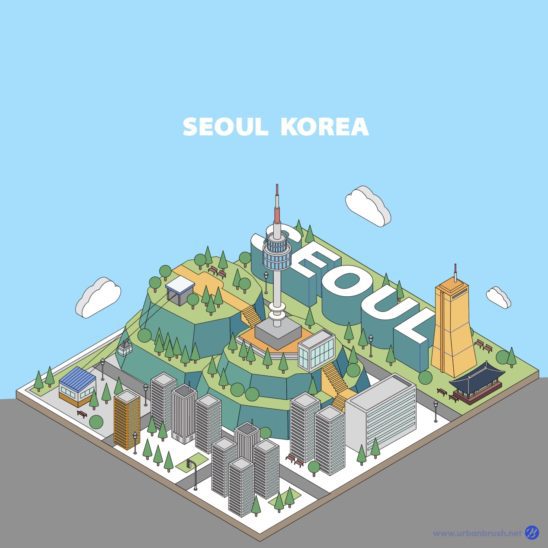 서울 아이소메트릭 3D 일러스트 다운로드 할 수 있는 ai 벡터 이미지입니다- 어반브러시