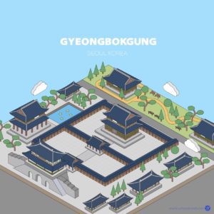 경복궁 아이소메트릭 일러스트 벡터 다운로드 할 수 있는 ai 벡터 이미지입니다- 어반브러시