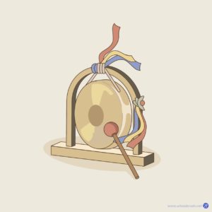 전통악기 징 일러스트 벡터 다운로드 할 수 있는 ai 벡터 이미지입니다- 어반브러시