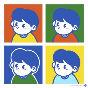 팝아트 액자 스타일 아동 다운로드 할 수 있는 ai 벡터 이미지입니다- 어반브러시