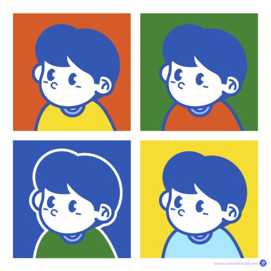 팝아트 액자 스타일 아동 다운로드 할 수 있는 ai 벡터 이미지입니다- 어반브러시