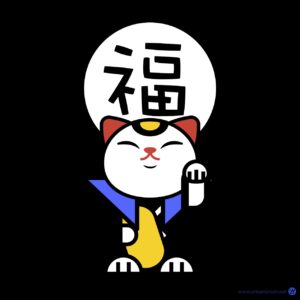 마네키네코 복고양이 일러스트 벡터 다운로드 할 수 있는 ai 벡터 이미지입니다- 어반브러시