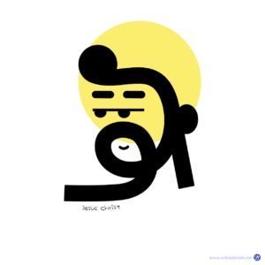 예수님 캐릭터 로고 일러스트 다운로드 할 수 있는 ai 벡터 이미지입니다- 어반브러시
