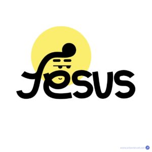 JESUS 타이포그래피 워드마크 일러스트 다운로드 할 수 있는 ai 벡터 이미지입니다- 어반브러시