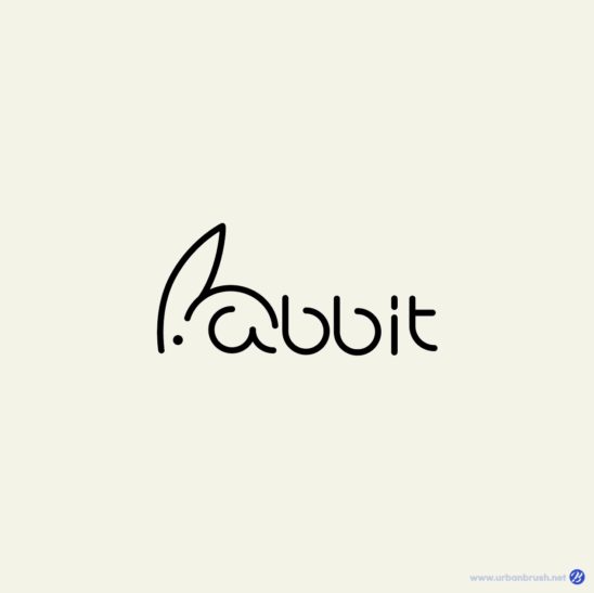 Rabbit 토끼 영어 타이포그래피 다운로드 할 수 있는 ai 벡터 이미지입니다- 어반브러시