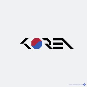 KOREA 대한민국 레터링 로고 다운로드 할 수 있는 ai 벡터 이미지입니다- 어반브러시