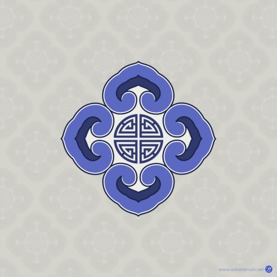 단청 꽃 문양 전통 다운로드 할 수 있는 ai 벡터 이미지입니다- 어반브러시