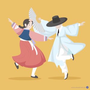 한복 춤 일러스트 벡터 다운로드 할 수 있는 ai 벡터 이미지입니다- 어반브러시
