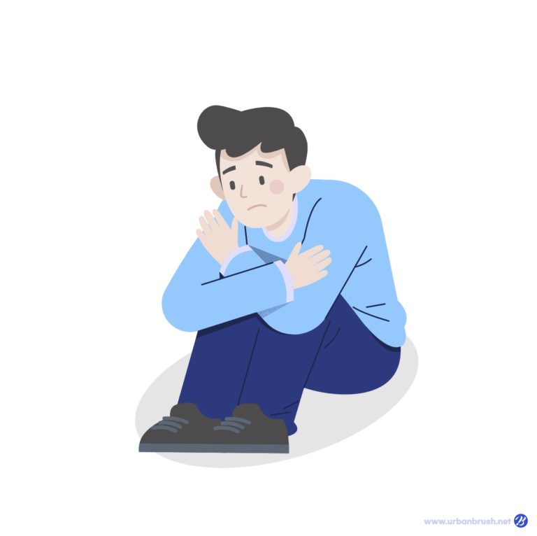 슬픔 위로 삽화 일러스트 벡터 다운로드