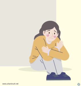 슬픔 일러스트 백터 ai 다운로드 할 수 있는 ai 벡터 이미지입니다- 어반브러시