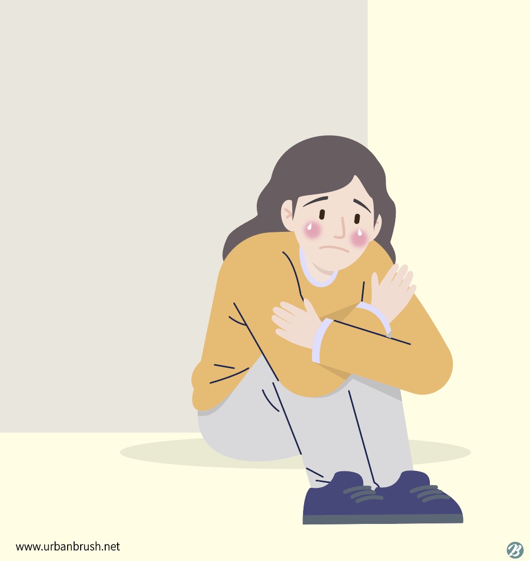 슬픔 일러스트 백터 ai 다운로드 할 수 있는 ai 벡터 이미지입니다- 어반브러시