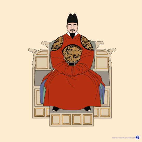 세종대왕 어진 일러스트 벡터 다운로드 할 수 있는 ai 벡터 이미지입니다- 어반브러시