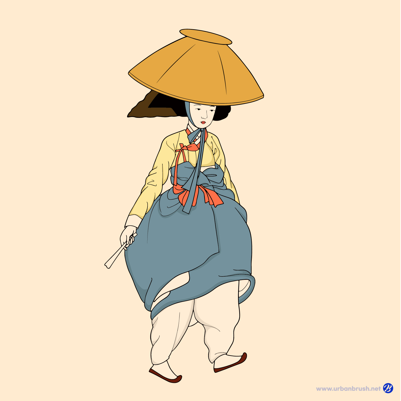 Jeonmo Woman Shin Yunbok Restoration Illustration Vector Download