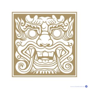전통 귀면화 도안 디자인 다운로드 할 수 있는 ai 벡터 이미지입니다- 어반브러시