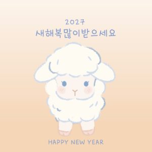 2027년 귀여운 양캐릭터 새해 다운로드 할 수 있는 ai 벡터 이미지입니다- 어반브러시