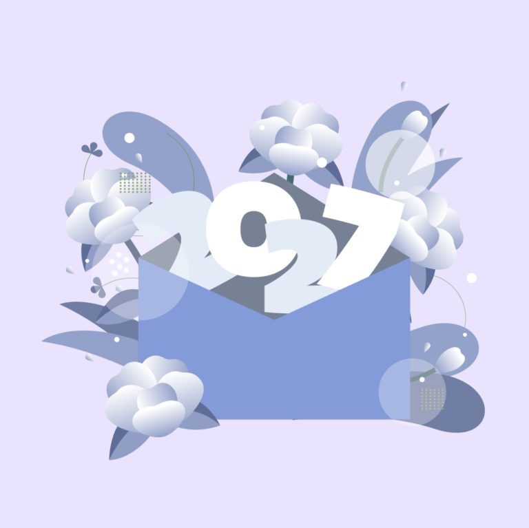 2027년 새해 편지 일러스트 벡터 다운로드